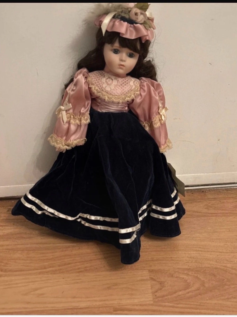 Dynasty Doll Collection Porcelain Satin and velvet